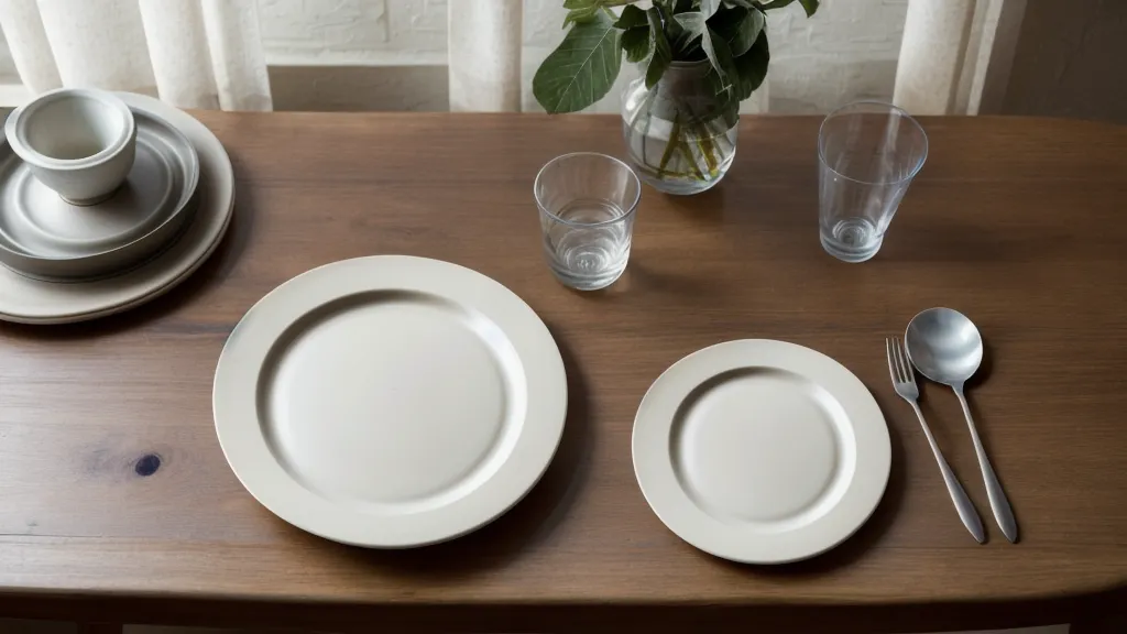 Uso del borde elevado de un plato asistido para facilitar la carga de la cuchara.