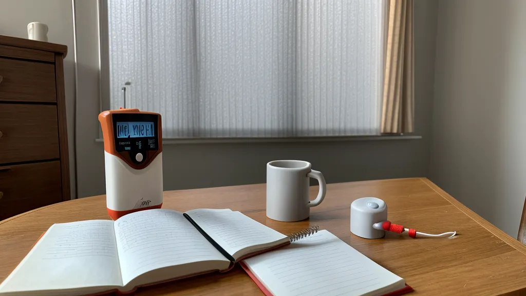 Bitácora de monitoreo de temperatura de un adulto mayor anotada a mano por el cuidador familiar